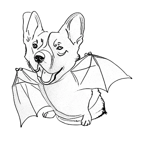 A Corgi Wearing A Bat Costume