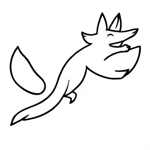Fox Jumping Happy
