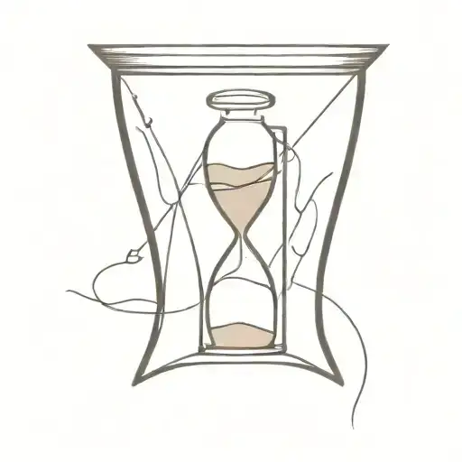 Broken Hourglass Sand Falling