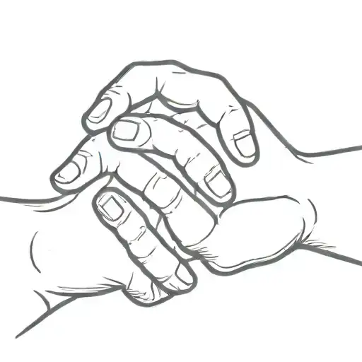 Two Hands Father And Son Holding Hands Holding Hands