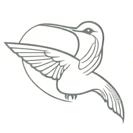 Yoga Style Hummingbird Flying