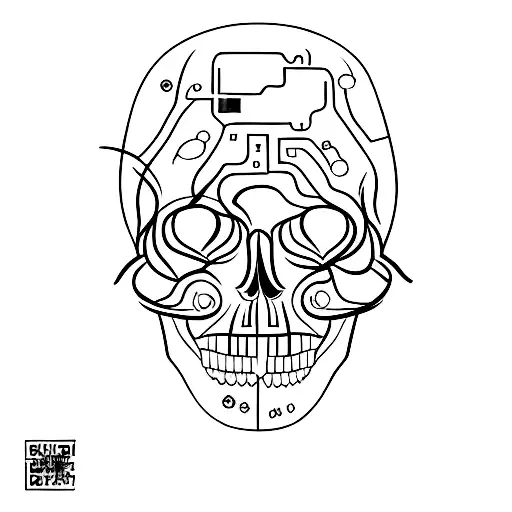 Circuit Traces Skull