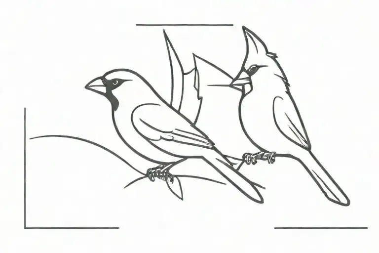 Swollow Bird And Cardinal Flying