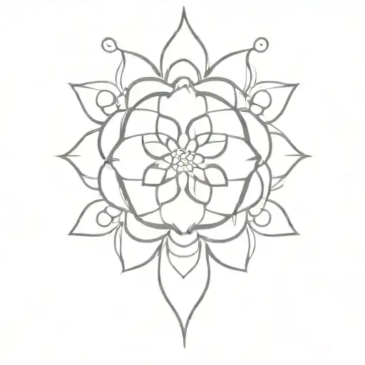 Gemini Flower Mandala Design