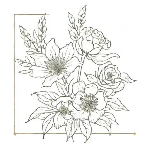 January November May July And August Birth Flower Bouquet