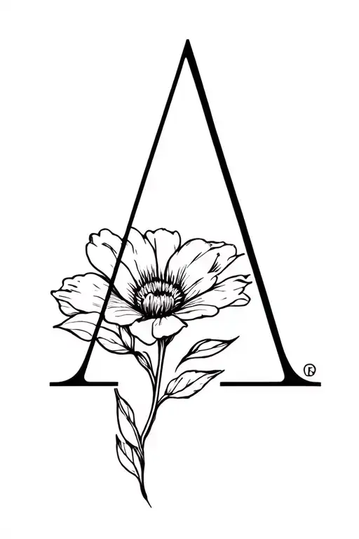 Flower With Initial A