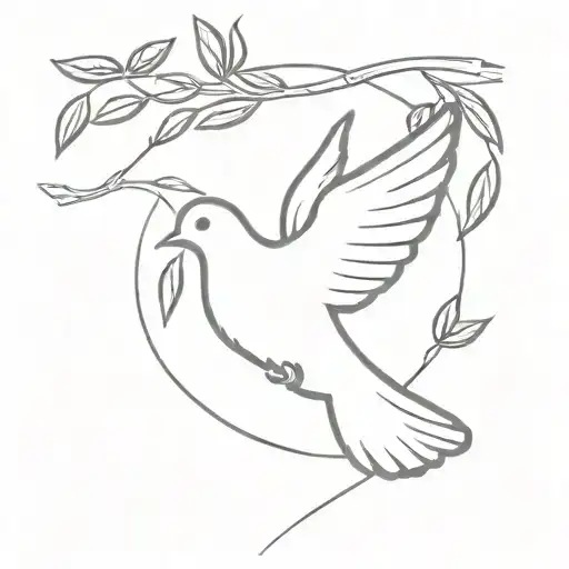 Dove Carrying An Olive Branch