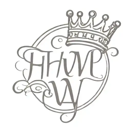 Falling Crown Letters Yhwh