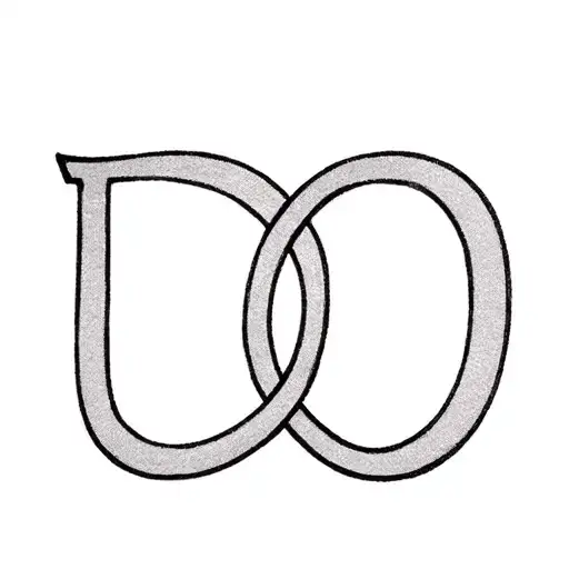 Letter D With Infinity Love Symbol