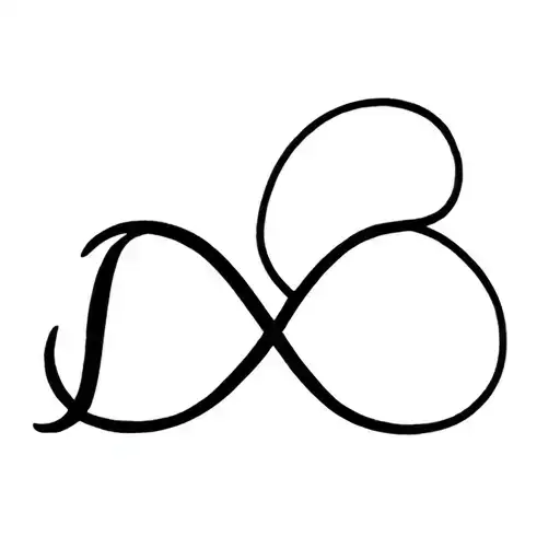 Letter D With Infinity Love Symbol