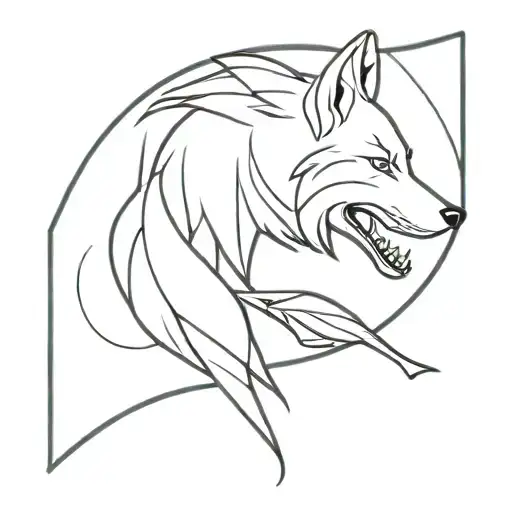 Wolf And Fish Picard Intertwined Within