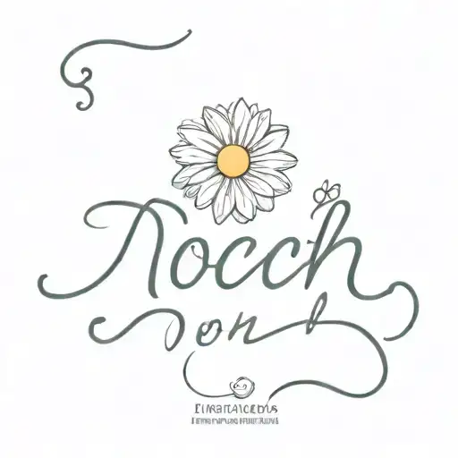Noah Name Written With A Daisy Flower