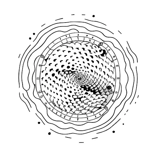 Circling Ocean Waves With A Hole In The Middle