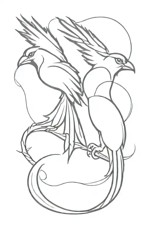 Phoenix And Cardinal Head Emerging