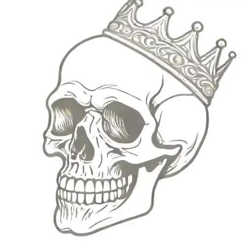 Skull Wearing A Crown