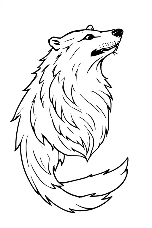 Otter Wolf Hybrid