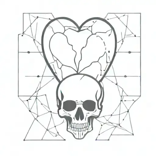 Human Heart And Skull