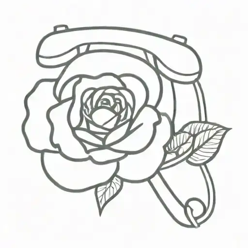 Telephone With A Rose On It