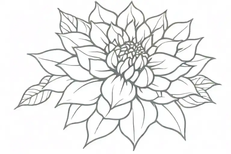 Dahlia With Sunflower