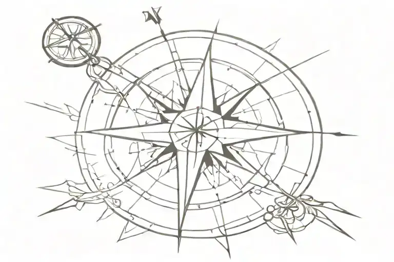 Wind Rose On A Compass