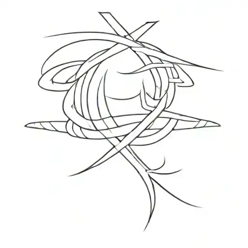 Samurai In Lettering With Letters Muhv