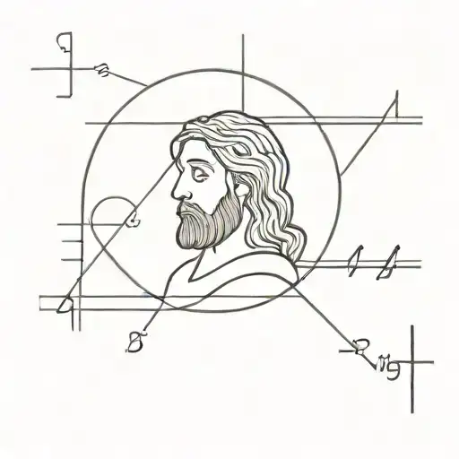 Jesus Is Thinking About Math Formulas Written