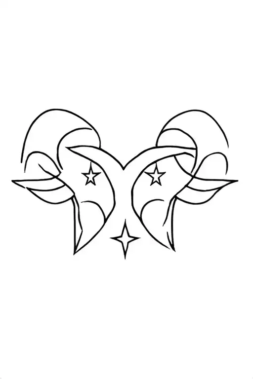Aries Sign With Stars
