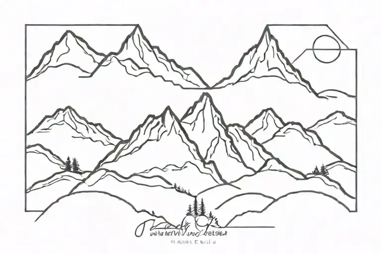 Mountain Range Silhouette