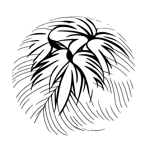 Small Palm Tree With Volleyball Ball