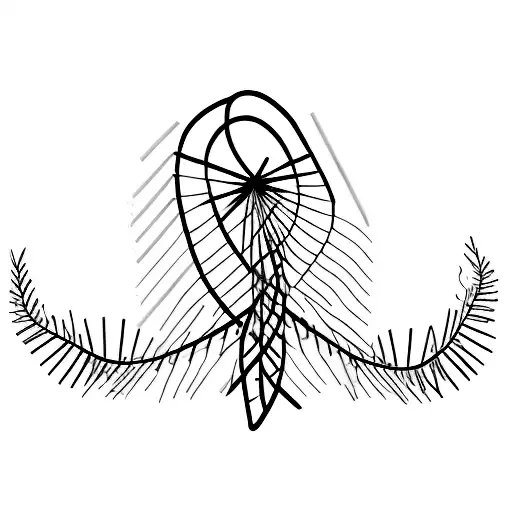 Dna Strand That Has A Pine Tree At The Top
