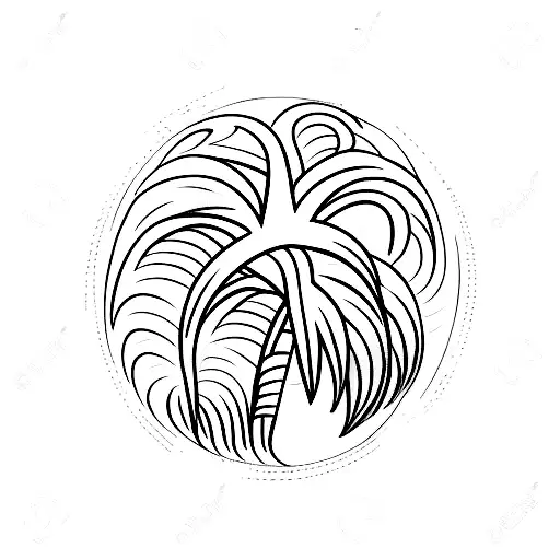 Palm Tree With Volleyball Ball