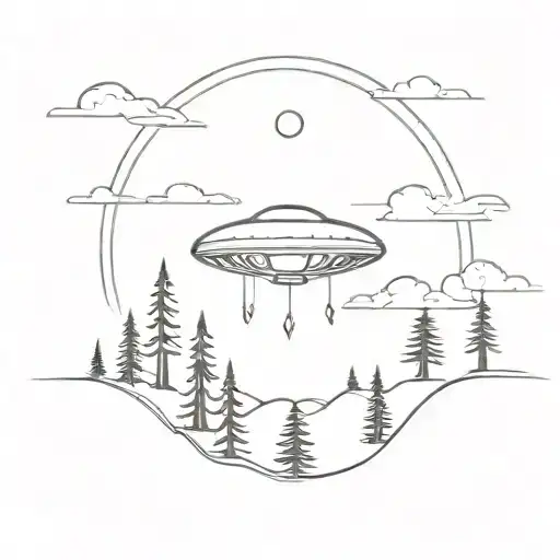 Ufo Over The Forest