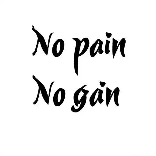 Lettrage No Pain No Gain