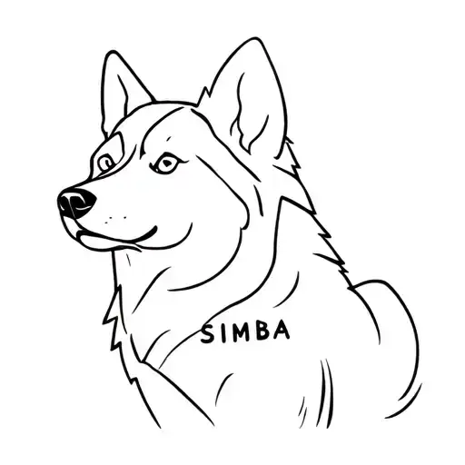 A Husky And Name Simba