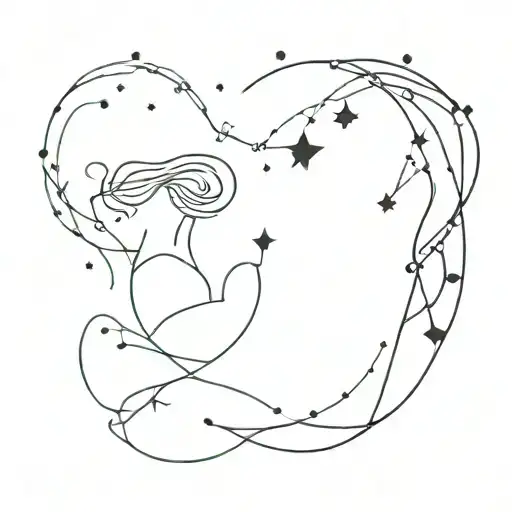 Virgo Pisces And Leo Constellation Intertwined