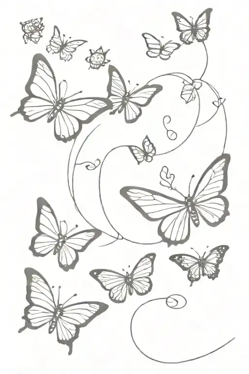 Snake And Butterflies Flutterin Forearm