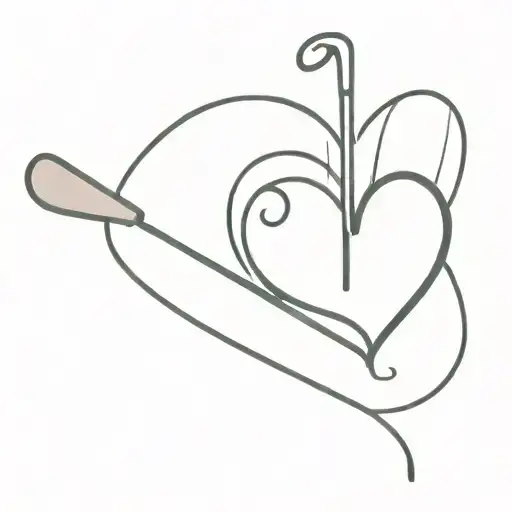 Heart Using Golf Club