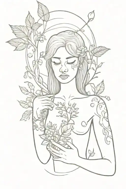 Gaia Holding Earth With Nature