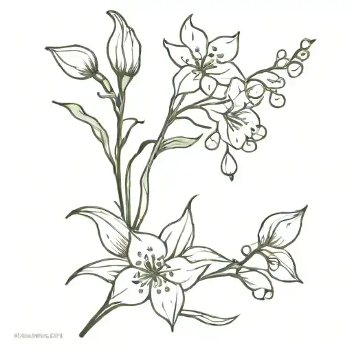 Taurus Constellation And Lily Of The Valley Flower