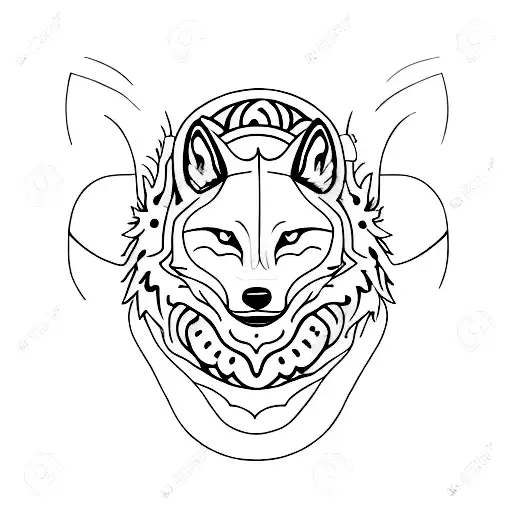 Yin And Yang With A Wolf