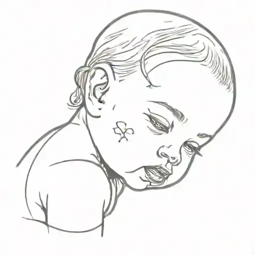 Baby Being Pintched By Its Cheek