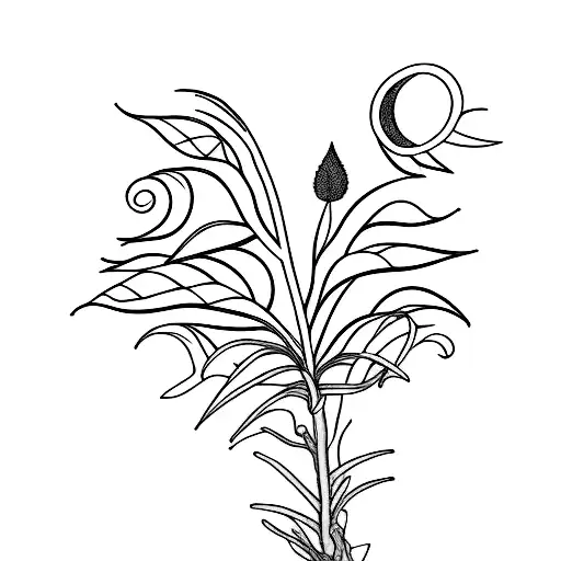 Elongated Plant Leaves