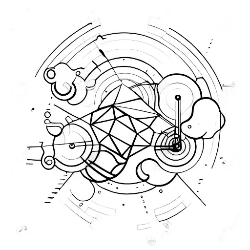 Colorful Geometric Shapes Forming A Bass Music Speaker