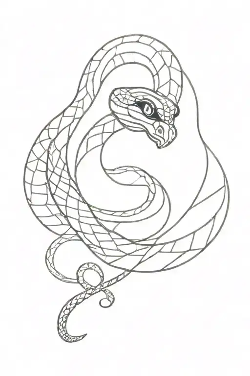 Metal Snake With Sapphire Gem Eye