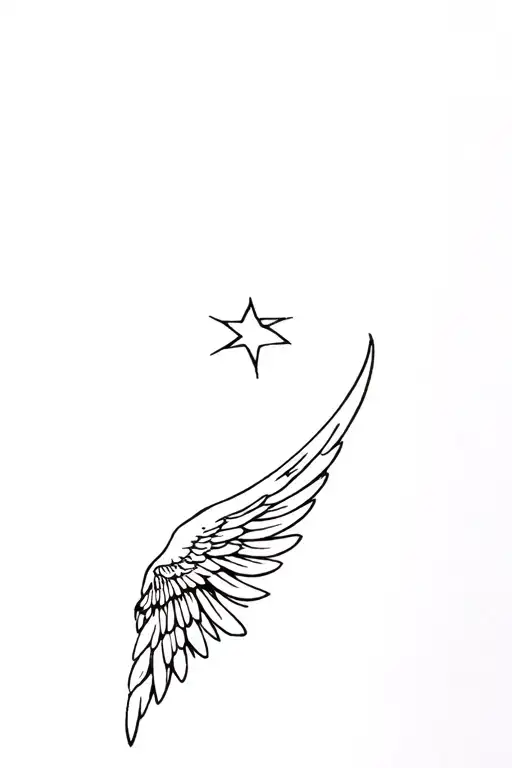 Angel And Star Wing