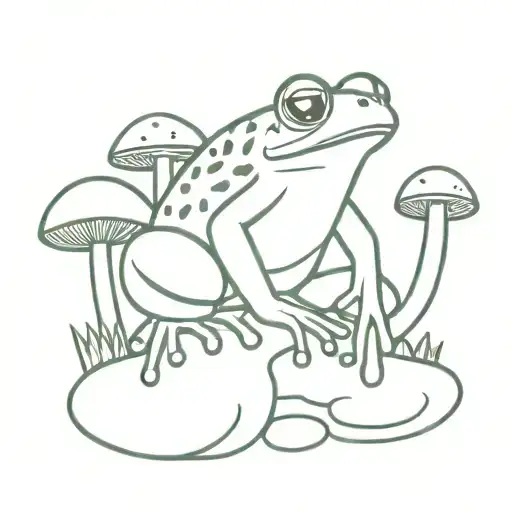 Frog And Mushroom