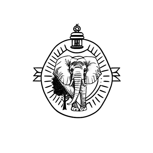 Elephant Jumping Over Tree