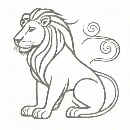 Zodiac Sing Lion Mit Leter K