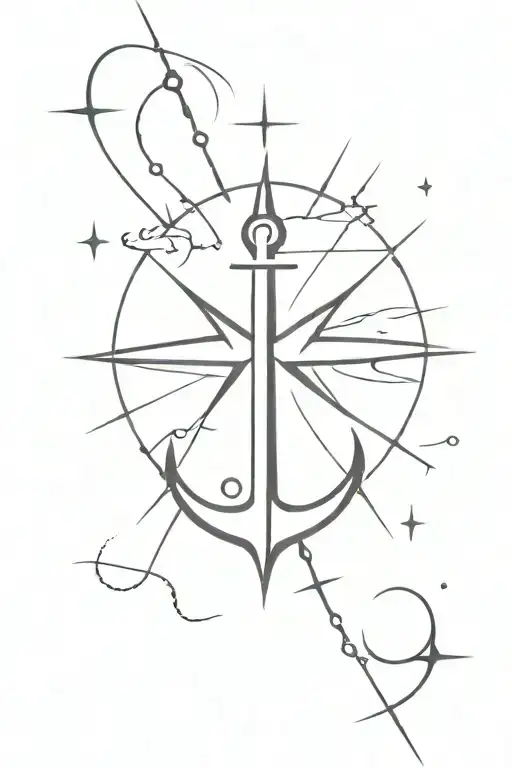 Cardinal Star With Anchor Points