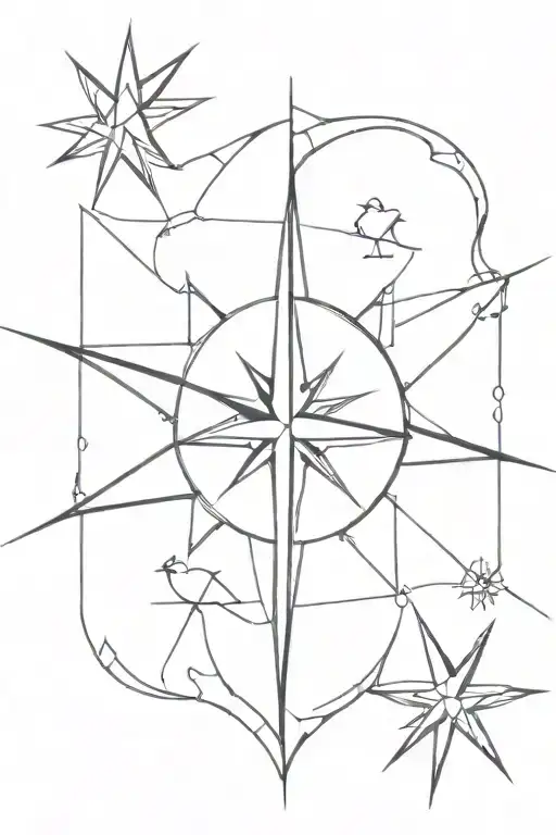 Cardinal Star With Anchor Points